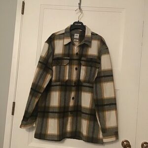 Women’s Plaid Jacket - Black, Gray, White, Tan.Size XL New condition.